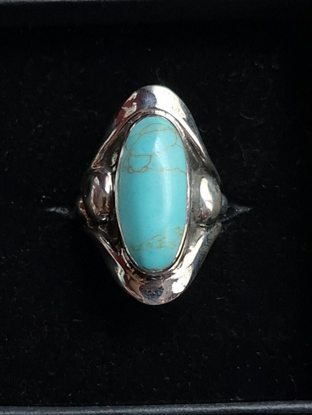 NWOT Seed & Sage Sterling Silver Turquoise Statement Ring Size 6, 11.5g
